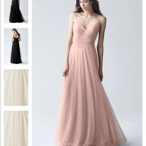 NWT Jenny Yoo Brielle bridesmaids dress in whipped apricot